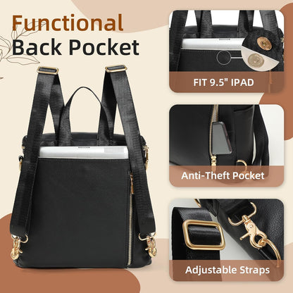 miss fong Small Diaper Bag Mini Diaper Bag, Leather Diaper Bag Backpack Mini Backpack with 14 Pockets Insulated Pockets & Shoulder Strap