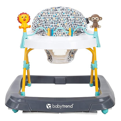 Smart Steps Trend Activity Walker with Removeable Toy Bar, Multi-Directional Front Wheels, Tray, Adjustable Height and Flat Fold Frame for Storage, Ages 6 Months +, Zoo-ometry Grey