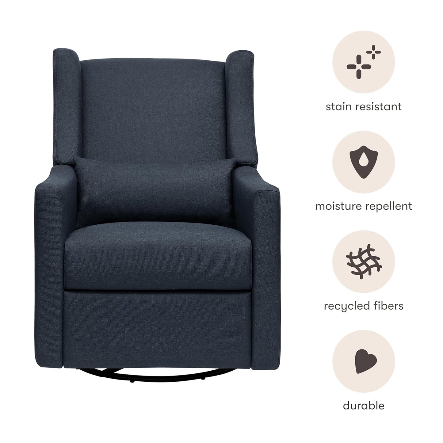 Kiwi Glider Recliner w/Electronic Control and USB | in Almond Teddy Loop w/Light Wood Base, Greenguard Gold Certified