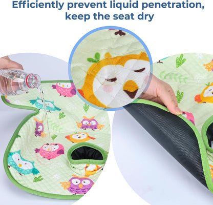 COOLBEBE Infant Car Seat Protector for Potty Training, 2 Pack Dry Waterproof Car Seat Liner Toilet Training for Baby Infant Toddler, Piddle Pads Cover Car Seat Pad for Strollers & Carseat (Grey,2PC)