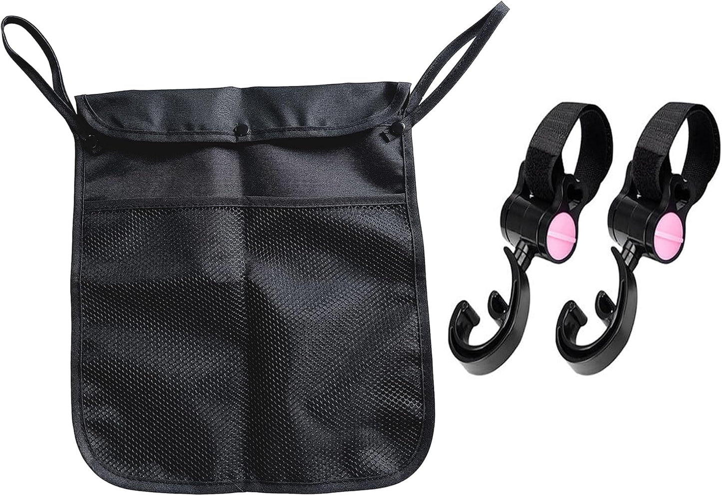 Baby Stroller Organizer,Black,Umbrella stroller organizer,Extra pockets to store snacks/wipes items,Holds water bottles, toddler sweat shirt etc (Black)