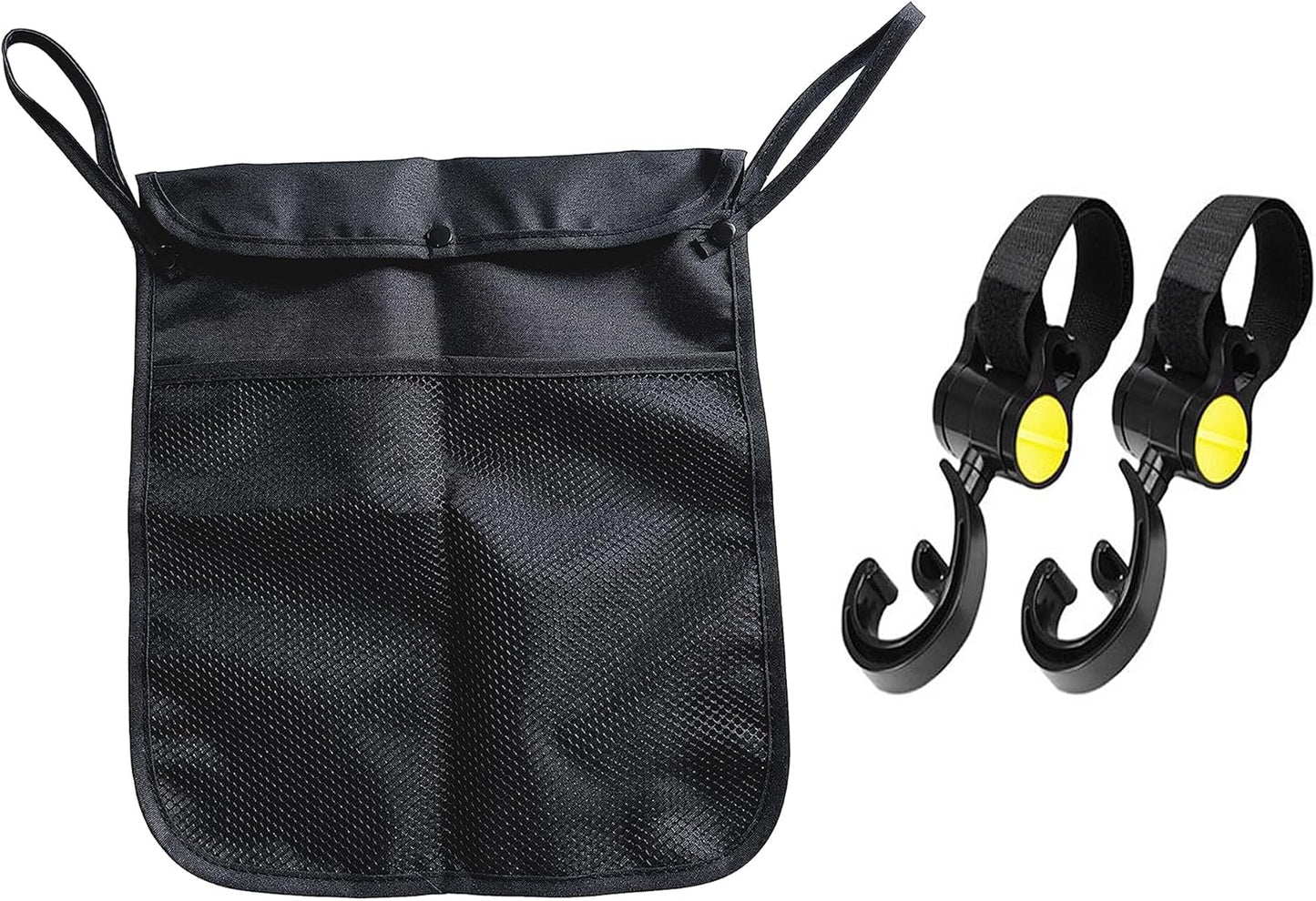 Baby Stroller Organizer,Black,Umbrella stroller organizer,Extra pockets to store snacks/wipes items,Holds water bottles, toddler sweat shirt etc (Black)