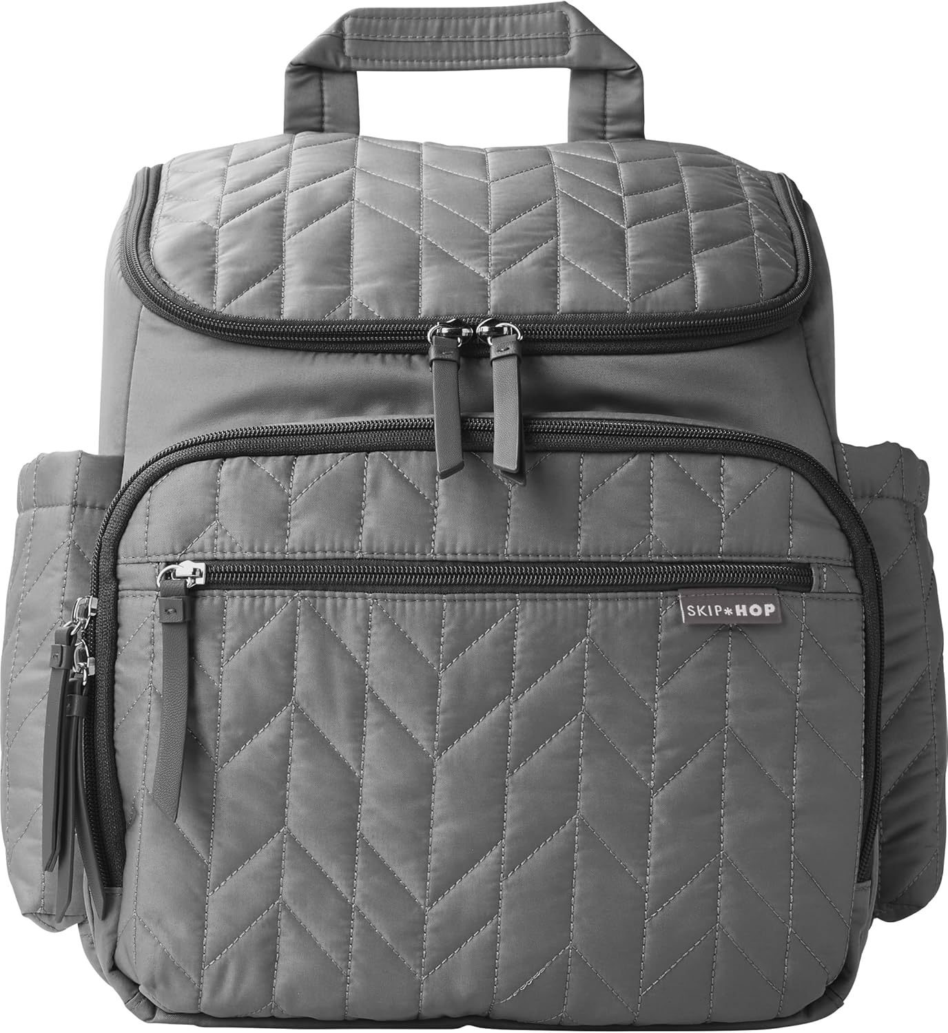 Skip Hop Diaper Bag Backpack: Forma, Multi-Function Baby Travel Bag with Changing Pad & Stroller Attachment, Jet Black