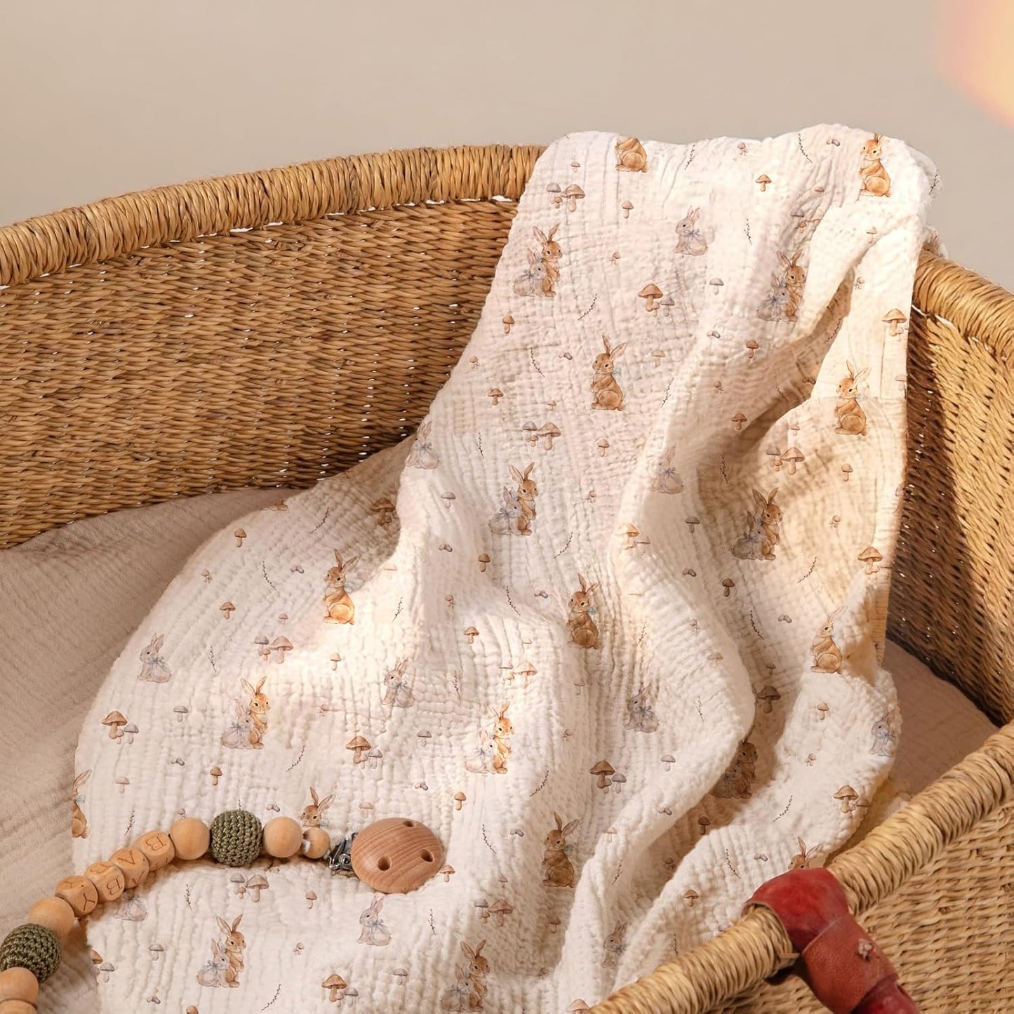 lulumoon Muslin Bassinet Sheets for Baby: Soft Bedside Sleeper Bassinet Fitted Sheets for Boys and Girls