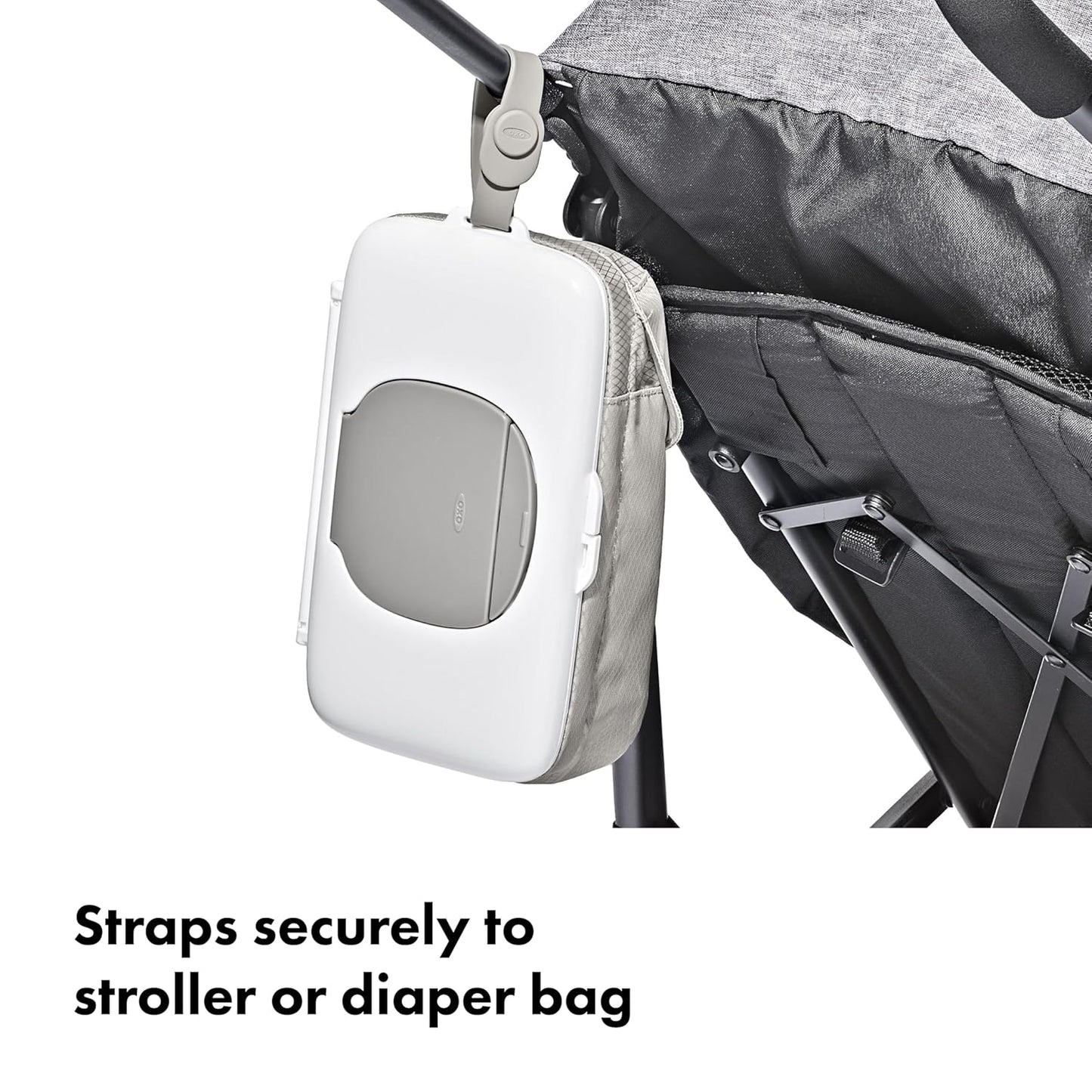 OXO Tot On-The-Go Wipes Dispenser with Diaper Pouch, Gray