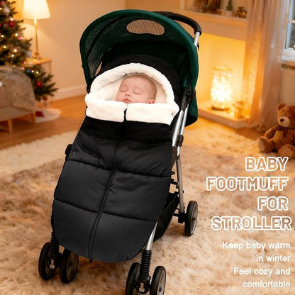 Winter Warm Bunting Bags Universal, Baby Stoller Sleep Bag Cold Weather, Waterproof Toddler Footmuff for Stroller,Pushchairs,Prams