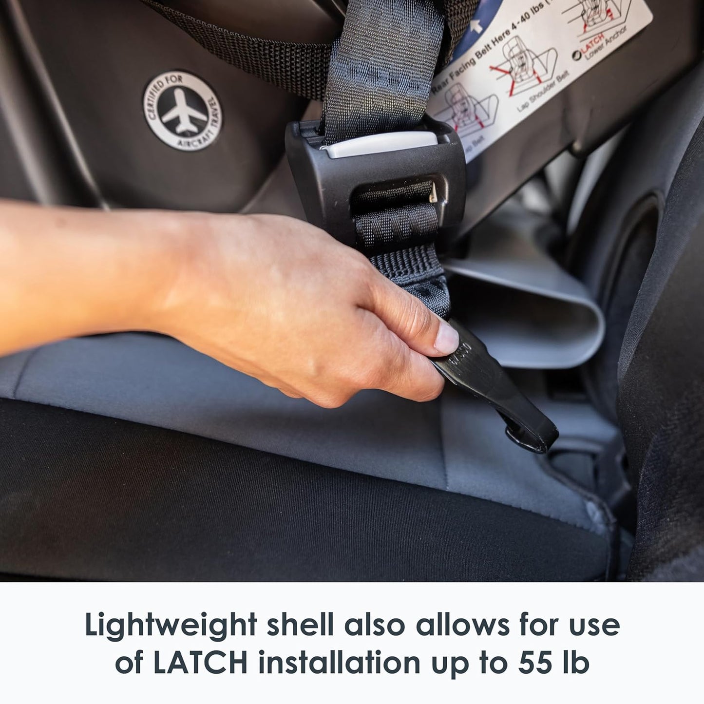 Baby Trend Trooper™ Slim 3-in-1 Convertible Car Seat, Dash Black – Slim Fit, 3-in-1 Growth Modes, Lightweight Design, Adjustable Comfort Padding