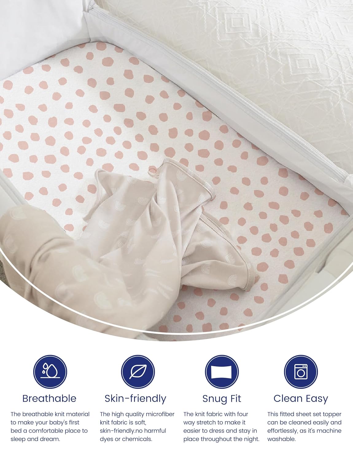 TotAha Premium Stretchy Bassinet Sheets for Baby Girl, Silky Comfort Cradle Sheets Fitted 18 x 36 for Oval, Rectangular, Hourglass Mattress, Hypoallergenic, Buttery Soft 2-Pack (Floral & Pale Pink)