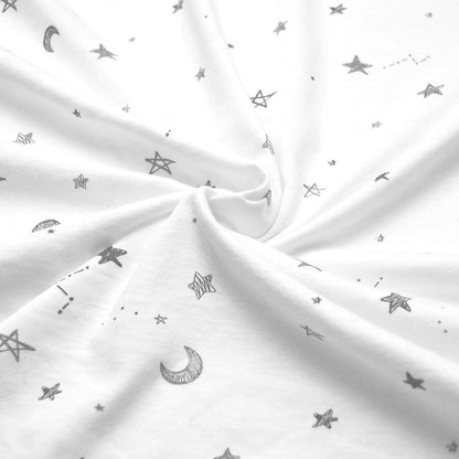 American Baby Company 2 Pack 100% Natural Cotton Fitted Pack and Play Sheets 39" x 27" - Soft & Breathable Pack N Play Sheets for Playard & Mini Crib Mattress, Pink Stars/Zigzag, for Boys & Girls