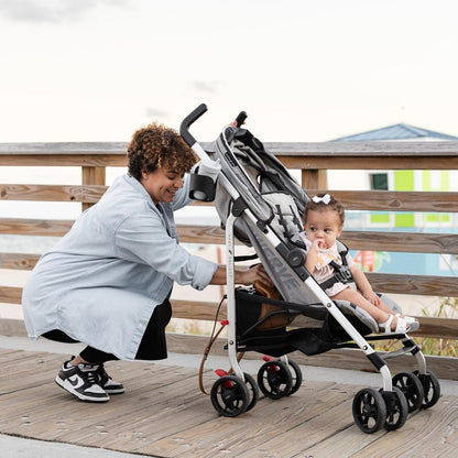 Baby Delight | Swerve Stroller | Lightweight | for Travel & Everyday | Multi-Position Recline | Compact Fold | Extra Storage | Tan