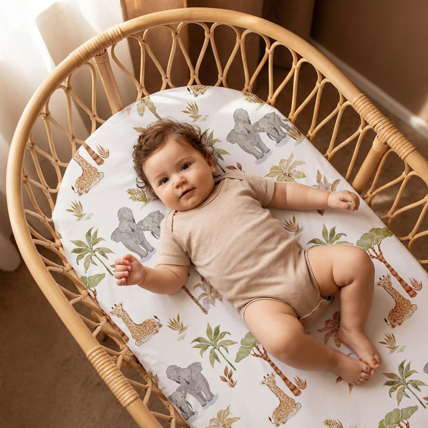 Bedside Sleeper Bassinet Fitted Sheets 20 x 33, 3 Pack Baby Delight Beside Me Dreamer,Babybond,Jimglo,koola,cowiewie,fodoss, Dream On Me Baby Square Bassinet, Pink Animal