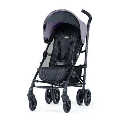 Chicco Liteway Stroller, Compact Fold Baby Stroller with Canopy, Lightweight Aluminum Frame Umbrella Stroller, for Use with Babies and Toddlers up to 40 lbs, Dune/Brown