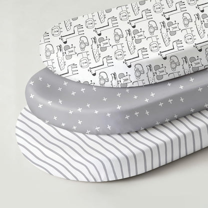 Bedside Sleeper Bassinet Fitted Sheets 20 x 33, 3 Pack Baby Delight Beside Me Dreamer,Babybond,Jimglo,koola,cowiewie,fodoss, Dream On Me Baby Square Bassinet, Pink Animal