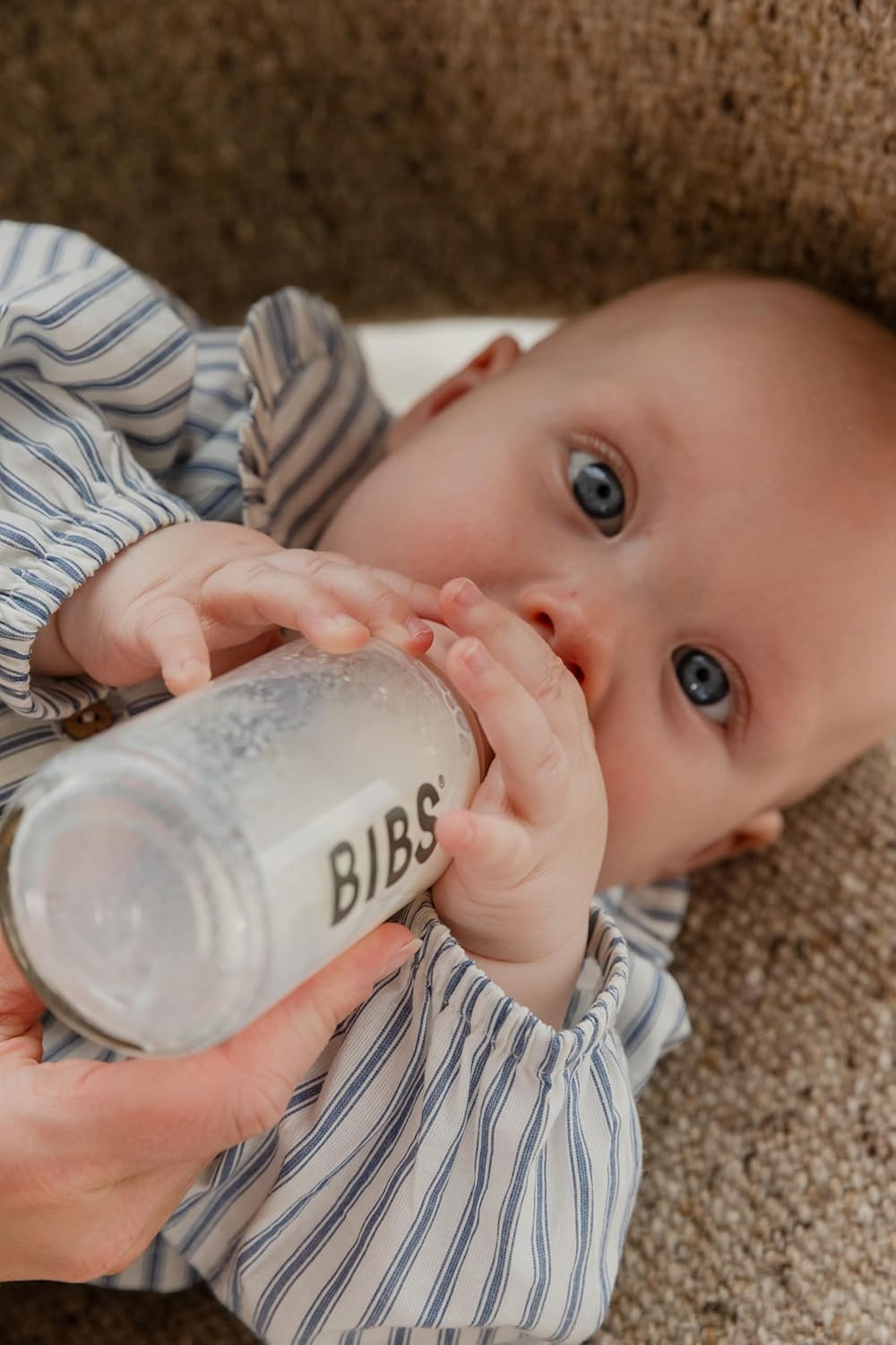 BIBS Baby Bottle 5 oz / 150 ml Silicone Nipple 2 Pack - Anti-Colic, BPA-Free, Round Nipple, Slow Flow, Lightweight & Easy to Clean, Suitable for Newborns 0+ Years - Ivory