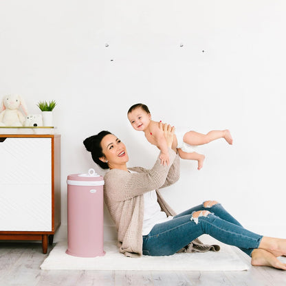 Ubbi Steel Diaper Pail, Odor Locking, No Special Bag Required, Award-Winning, Registry Must-Have, White