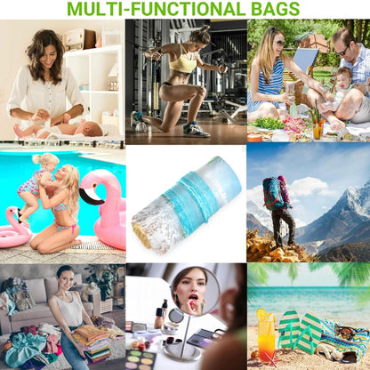 visesunny Yellow Dinosaurs Volcano and Palm Tree 2Pcs Wet Bag with Zippered Pockets Washable Reusable Roomy for Travel,Beach,Pool,Daycare,Stroller,Diapers,Dirty Gym Clothes, Wet Swimsuits, Toiletries
