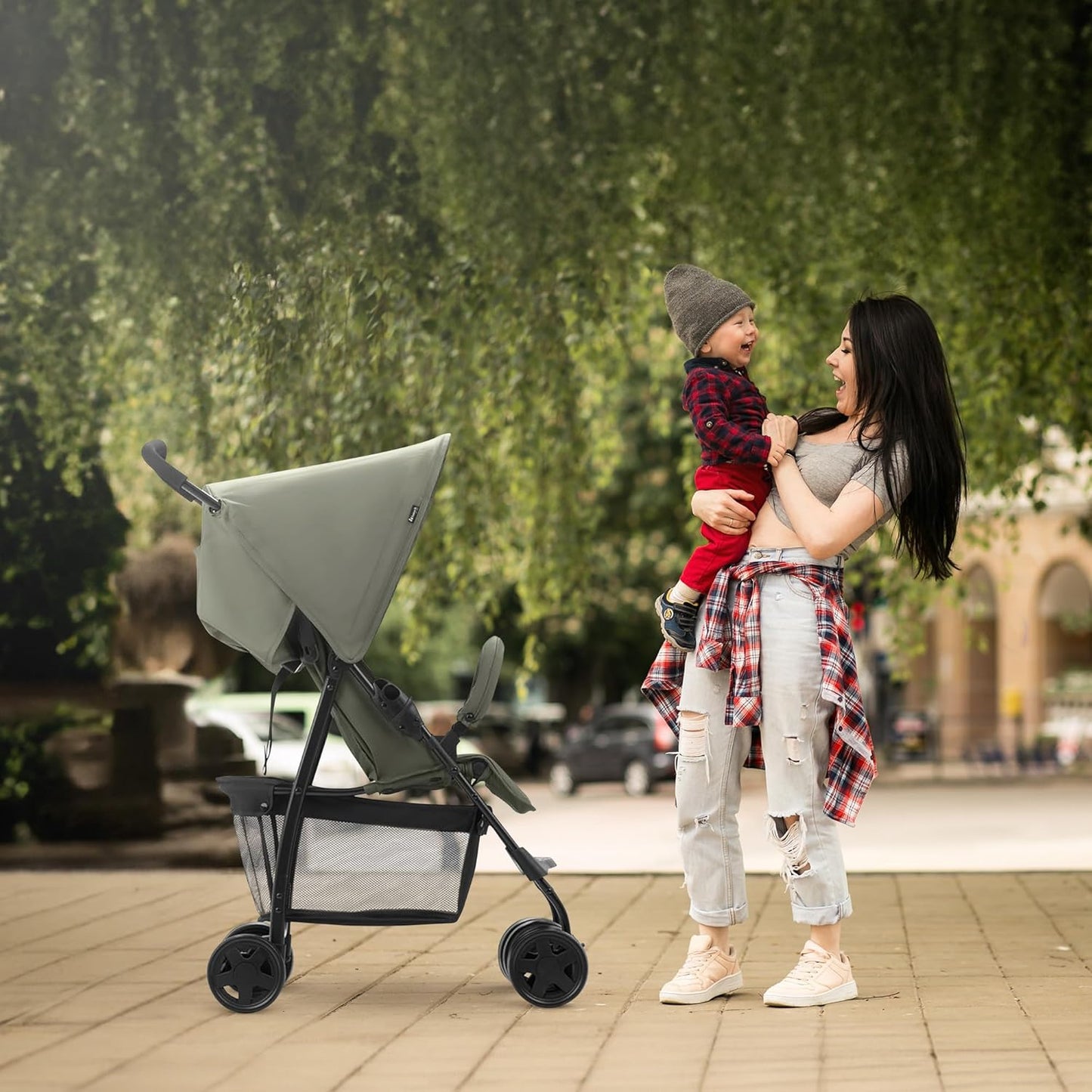 hauck Lightweight and Compact Travel Baby/Toddler Foldable Stroller, Sport, Dark Olive