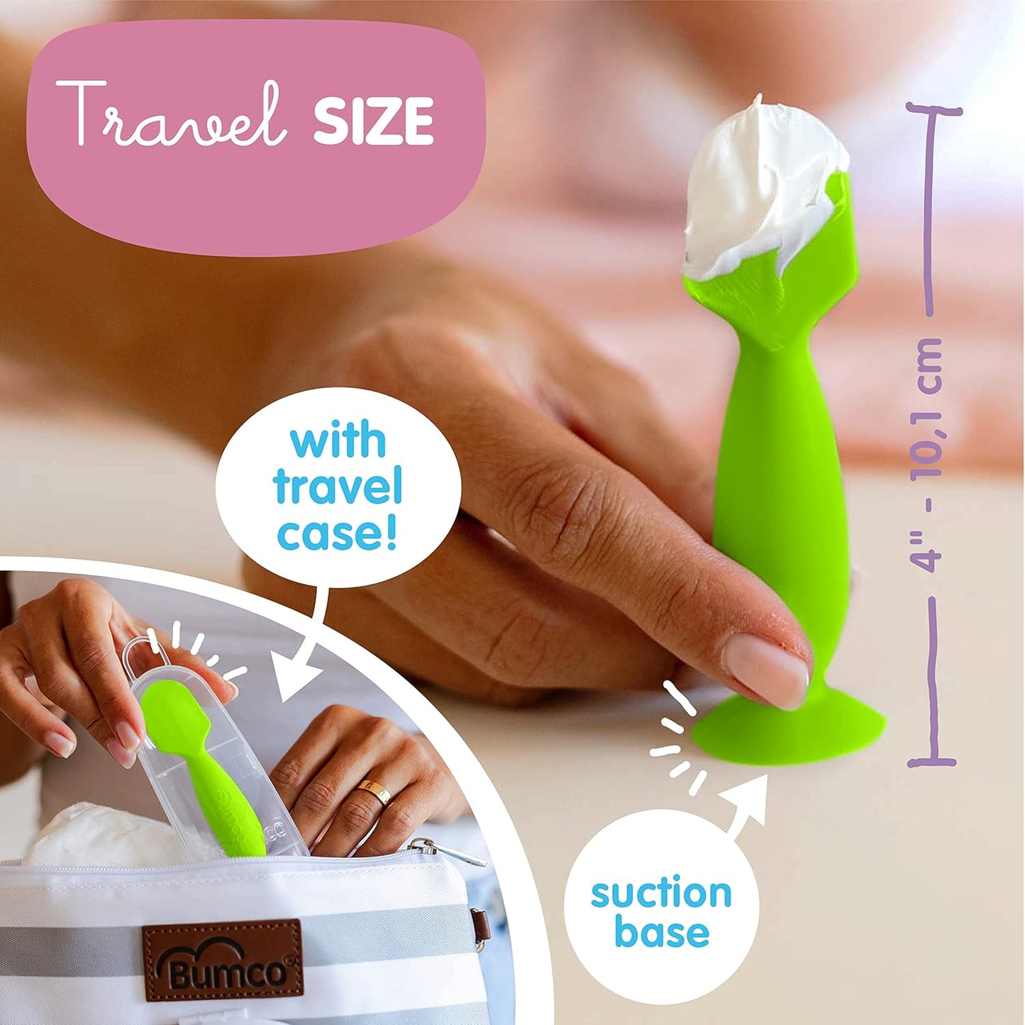 Bumco Diaper Cream Spatula - BPA-Free Diaper Bag Essentials, Soft Butt Spatula Baby, Mom-Invented Butt Paste Spatula, Bumco Diaper Cream Spatula, Flexible Diaper Cream Applicator, Baby Bum Brush