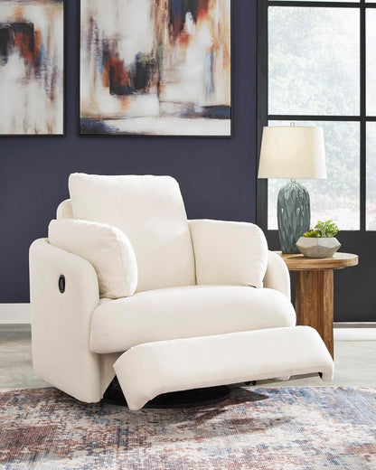 Signature Design by Ashley Modmax Coastal Press-Back Swivel Glider Rocker Recliner with Machine Washable Cover, Hidden Storage Compartments and 2 Bolster Pillows, Beige - Colors B