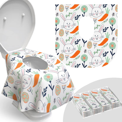 Relyo Disposable Toilet Seat Cover for Travel – 20 Pack with Covers Wrapped in Sets of 2, Non-Flushable Liners, Fits Most Seats – Kids, Toddlers, Adults (Dinosaurs, 20)