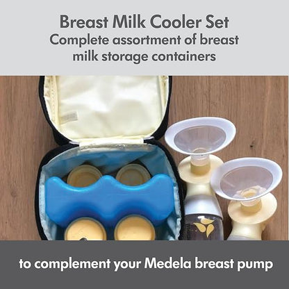 Medela Breast Milk Storage & Cooler Gift Set Made Without BPA, with Bottles, Storage Bags, Microwave Sterilizer Bags, and Cooler Bag with Ice Pack