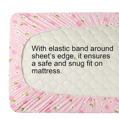Onacosht Pack and Play Sheets 3 Pack for Baby Boy, Stretchy Jersey Knitted Portable Mini Crib Sheets Playard Mattress Cover, Woodland Animal Elephant Fox Lion Bear Giraffe Zebra Printing