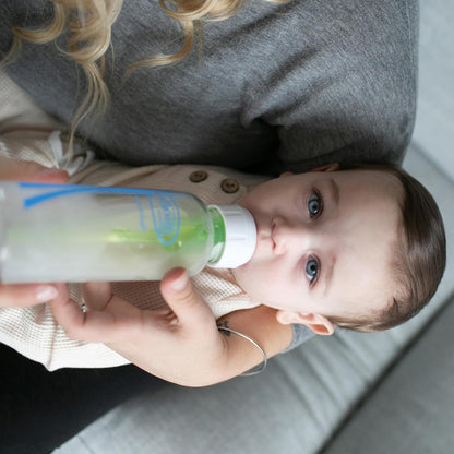 Dr. Brown's Anti-Colic Options+ Narrow Glass Baby Bottle with Level 1 Slow Flow Nipple, BPA-Free, 8 oz/250 mL, 0m+, 4-Pack (Packaging May Vary)