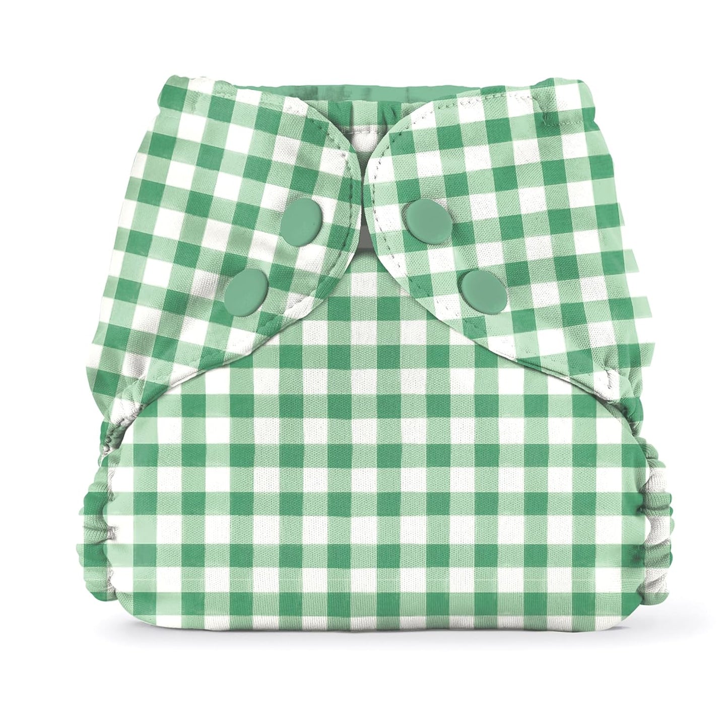 Esembly Cloth Diaper Cover - Reusable Swim Diaper, Waterproof, Breathable - Adjustable Outer Layer Over Absorbent Inner for Blowout Protection - Sea Glass, Size 2 (18-35lbs)