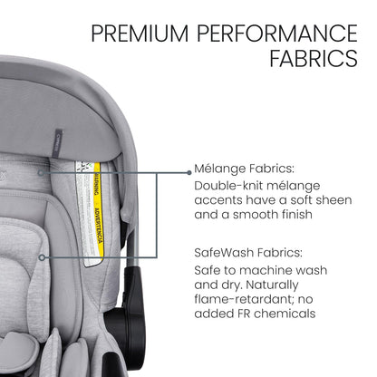 Britax Willow SC Infant Car Seat, Rear Facing Car Seat with Alpine Base, ClickTight Technology, RightSize System, Pindot Stone