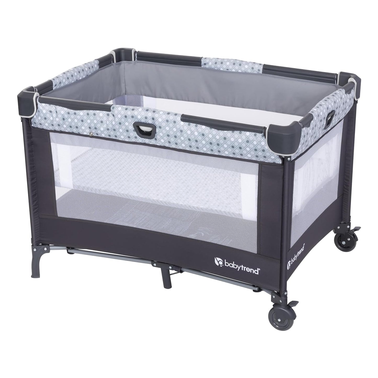 Baby Trend Nursery Den Playard with Snooze Pod and Flip Over Changer, Diamond Sage