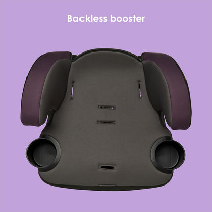 Baby Trend Hybrid SI 3-in-1 Combination Booster Seat, Dash Plum – Side-Impact Protection, 3-Stage Growth Design, Adjustable Headrest, Cushioned Comfort