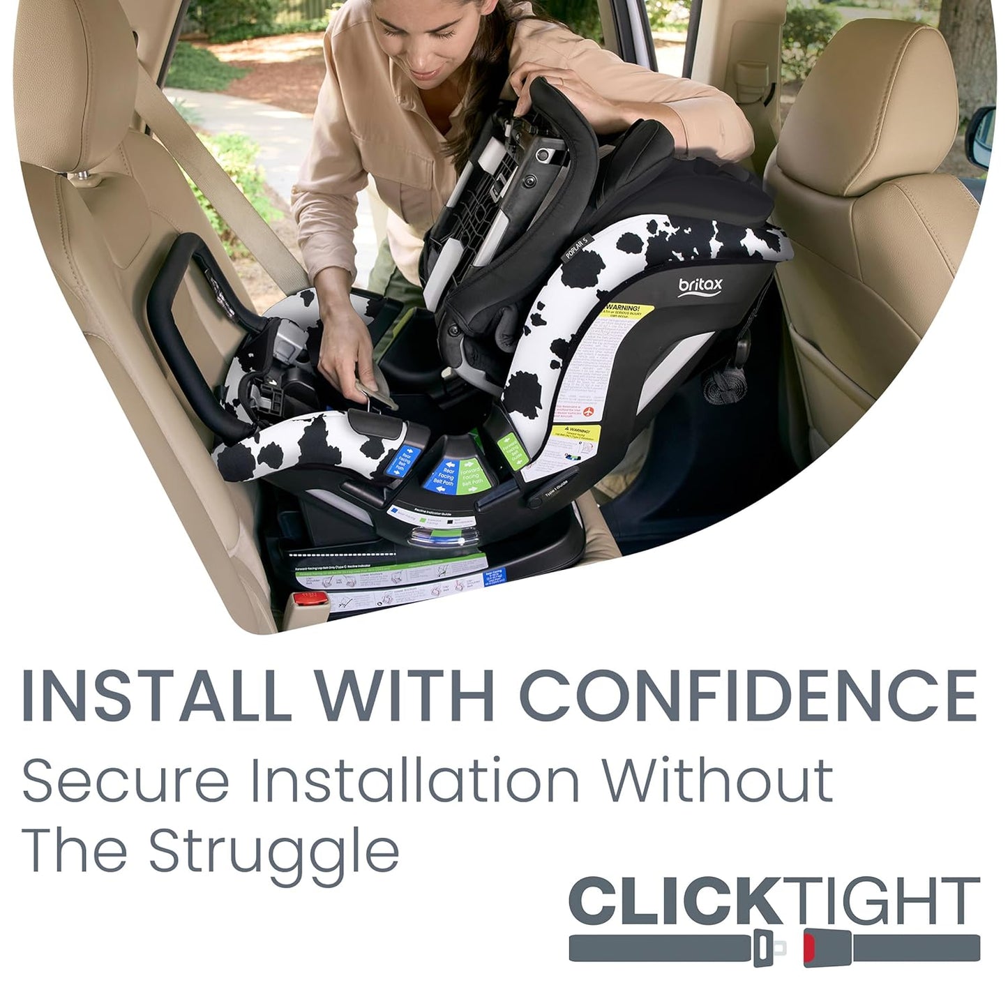 Britax Poplar Convertible Car Seat, 2-in-1 Car Seat with Slim 17-Inch Design, ClickTight Technology, Magenta Onyx