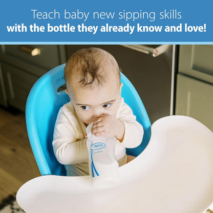 Dr. Brown’s Natural Flow® Level 2 Wide-Neck Baby Bottle Silicone Nipple, Medium Flow, 3m+, 100% Silicone Bottle Nipple, 6 Pack