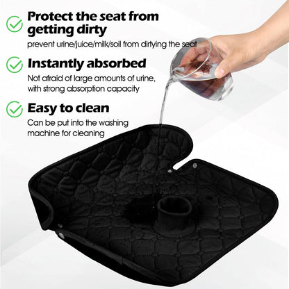 JEYODA ﻿Car Seat Protector for Potty Training Instant Suction Baby Piddle Pad for Baby Seats Reusable Car Seat Liner with Anti Slip for High Chairs, Baby Strollers 2pcs (Blue)