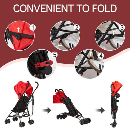 Lightweight Travel Stroller, Cool Kids Baby Portable Stroller with Carrier for Walking, Shopping, and Playgrounds