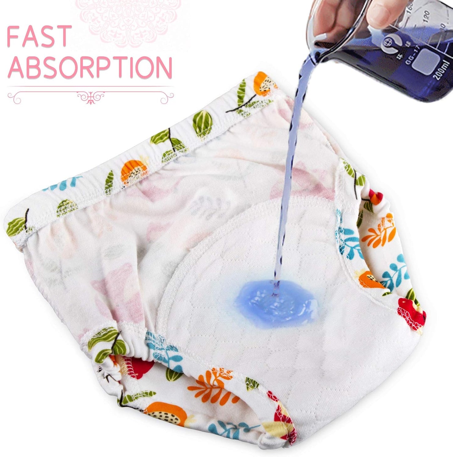 Toddler Potty Training Pants 4 Pack,Cotton Training Underwear Size 2T,3T,4T,Waterproof Underwear for Kids