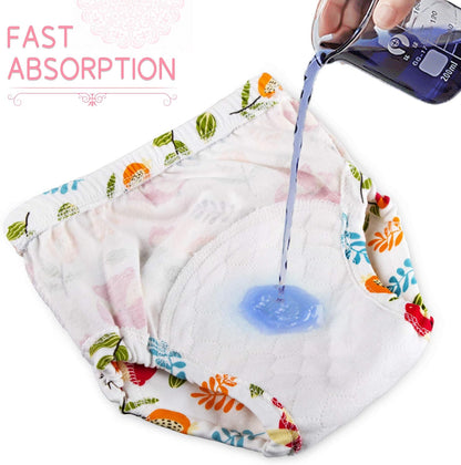 Toddler Potty Training Pants 4 Pack,Cotton Training Underwear Size 2T,3T,4T,Waterproof Underwear for Kids