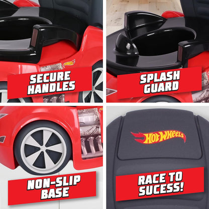 Hot Wheels™ Race Car Potty Training Toilet, Includes Detachable Toddler Toilet Seat and Kids Potty, Ages 12 Months and Up, Red