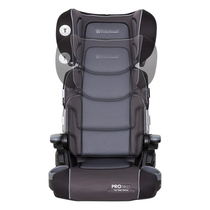 Baby Trend Protect 2-in-1 Booster Seat, Grey Tech – Lightweight Belt-Positioning Design, Cushioned Comfort, Everyday Big-Kid Support