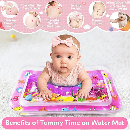 Yeeeasy Tummy Time Water Mat for Girl, Baby Girl Toys for 0, 3, 6, 9, 12 Months, Baby Girl Gifts, Develop Sensory Toys Kids' Indoor Climbers & Play Structures
