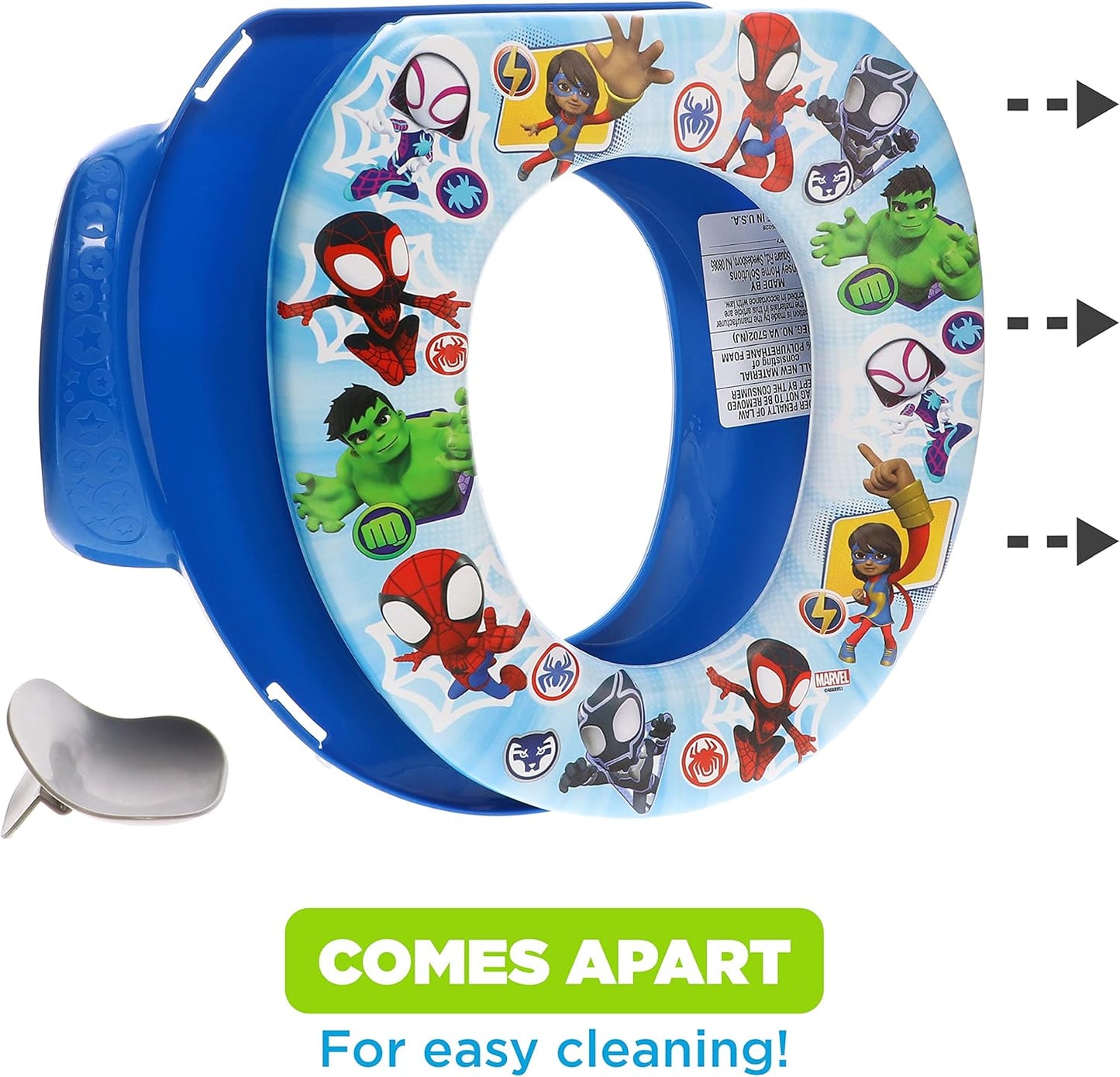 Pinkfong Baby Shark 2 Piece Essential Potty Training Set - Soft Cushion, Baby Potty Training, Safe, Easy to Clean, Step Stool