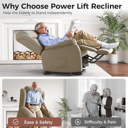 Amopatio Swivel Glider Recliner for Indoor, Nursery Rocker Chair Upholstered Single Sofa with Side Pockets and Footrest for Living Room Bedroom