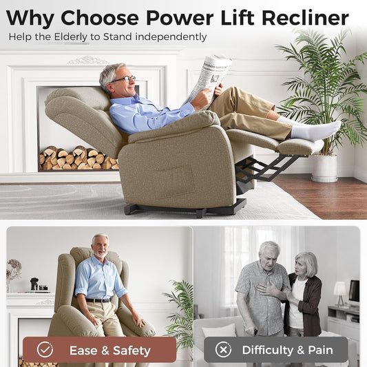 Amopatio Swivel Glider Recliner for Indoor, Nursery Rocker Chair Upholstered Single Sofa with Side Pockets and Footrest for Living Room Bedroom