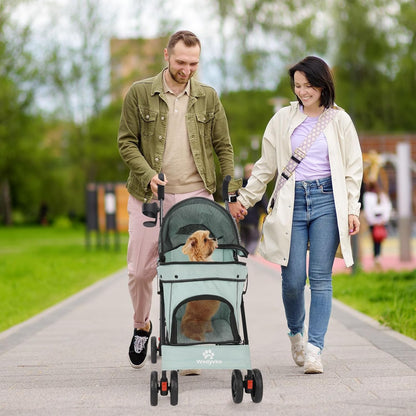 Wedyvko Travel Portable Dog Stroller, Pet Stroller for Small Puppy Dogs & Cats, Up to 33 lbs, Black