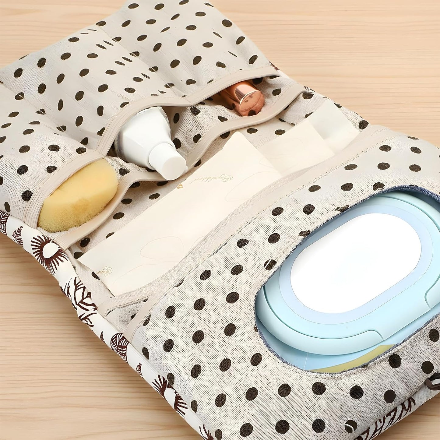 Baby Diaper Bag Organizer 2 in 1 Travel Diaper Bags, Foldable Compact Stroller Pouch for Newborn Essentials, Diaper Bags Insert Organizer, Travel-Friendly Diaper Clutch