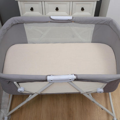 Onacosht Muslin Bassinet Sheets 3 Pack, 100% Cotton Baby Fitted Sheet 33" x 19" Compatible with Mika Micky, KoolaBaby (3 in 1), BabyBond, HARPPA and RICUTON Bedside Bassinet, Green, Floral and Cactus