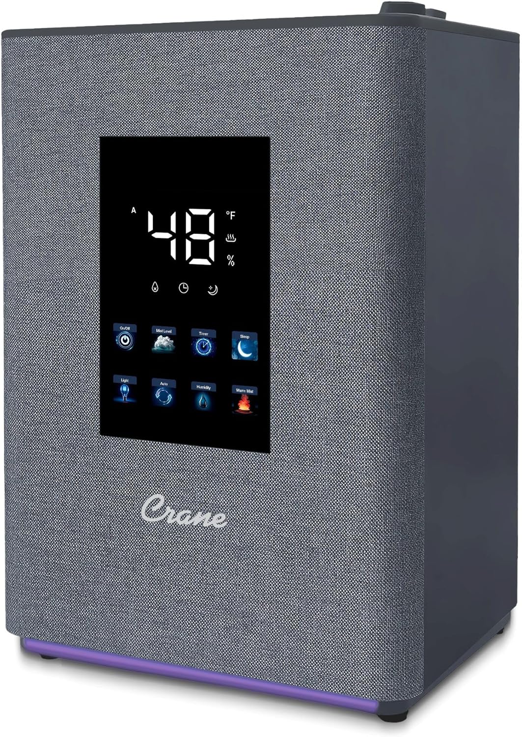 Crane 0.7 Gallon Top Fill Cool Mist Humidifier and Aroma Diffuser, with Color-Changing Night Light and Aroma Diffuser Function, Humidifier For Bedroom, Office or Nursery