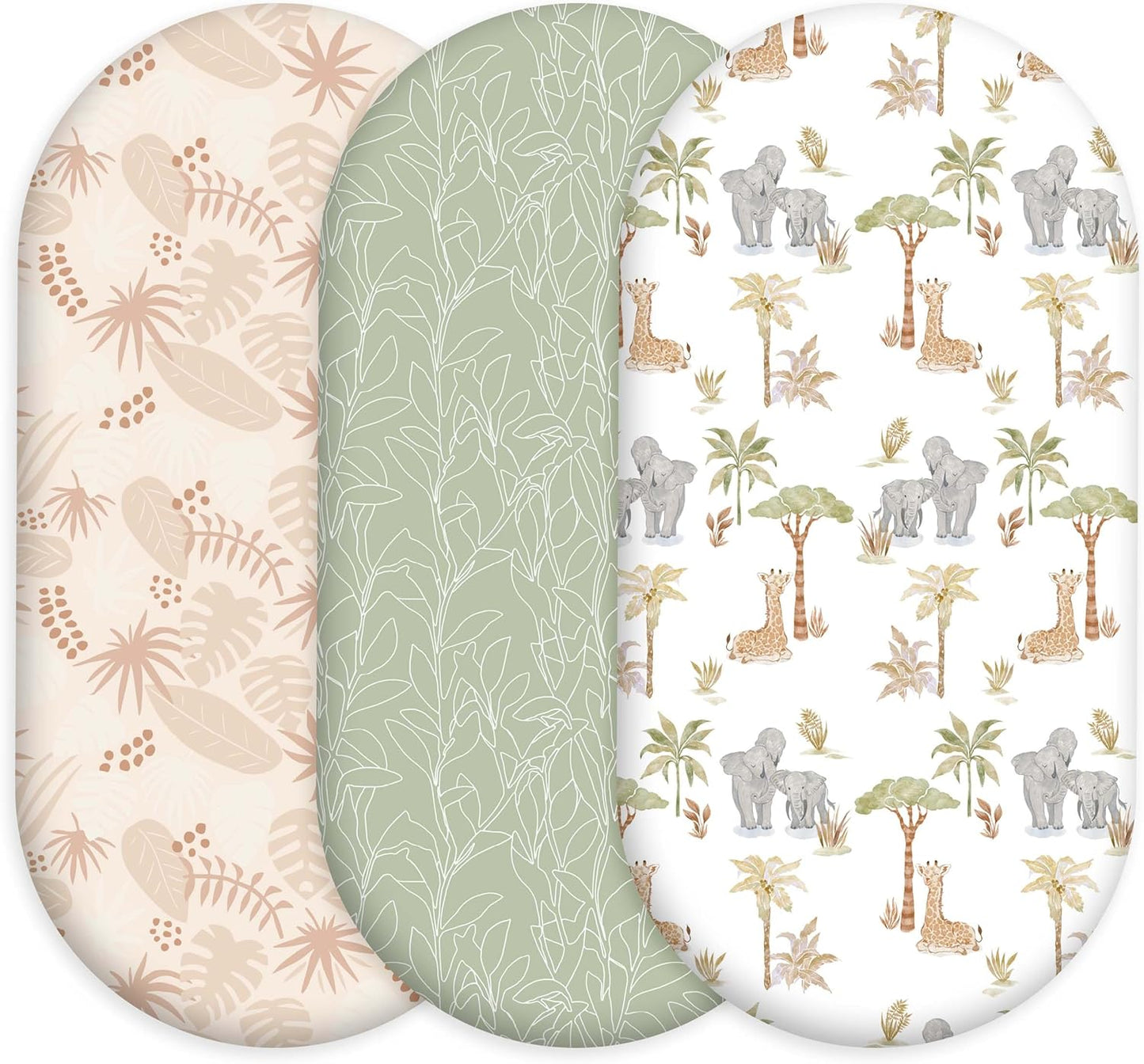 Bedside Sleeper Bassinet Fitted Sheets 20 x 33, 3 Pack Baby Delight Beside Me Dreamer,Babybond,Jimglo,koola,cowiewie,fodoss, Dream On Me Baby Square Bassinet, Pink Animal
