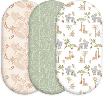 Bedside Sleeper Bassinet Fitted Sheets 20 x 33, 3 Pack Baby Delight Beside Me Dreamer,Babybond,Jimglo,koola,cowiewie,fodoss, Dream On Me Baby Square Bassinet, Pink Animal