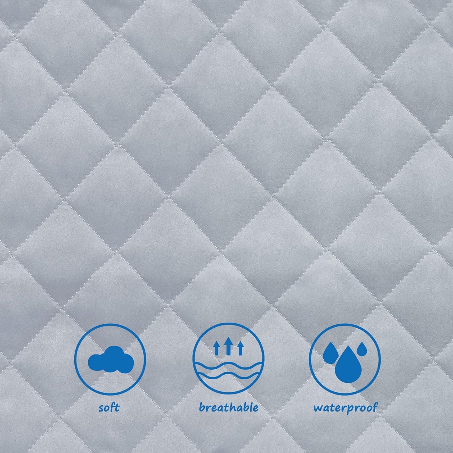 Bassinet Mattress Pad Cover Fit for Baby Delight/Mika Micky/Dream On Me Lotus/ANGELBLISS/KoolerThings (3 in 1) Bedside Sleeper, Waterproof Bassinet Mattress Protector Quilted Bassinet Sheets 2 Pack